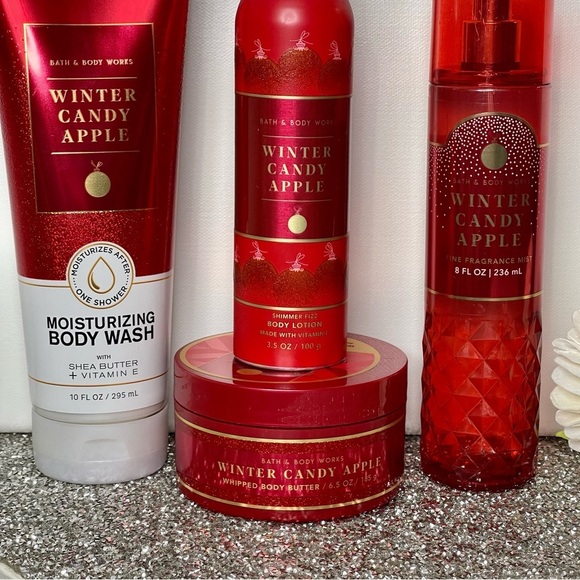 Bath & Body Works Winter Candy Apple Body Care Gift Set NWT - Picture 3 of 5